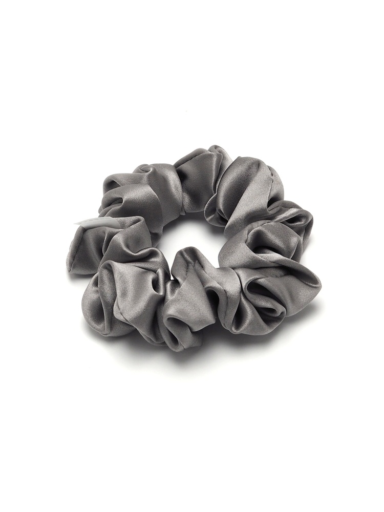 JGS-017 Jedwabna gumka do w�os�w scrunchie szara
